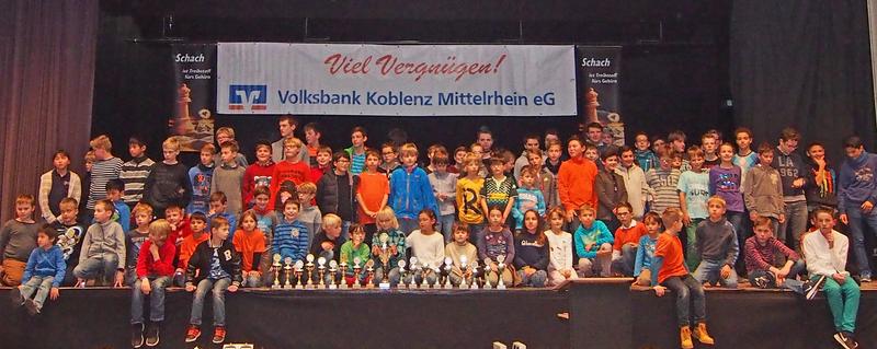 Alle Teilnehmer der Schulschach-Meisterschaft