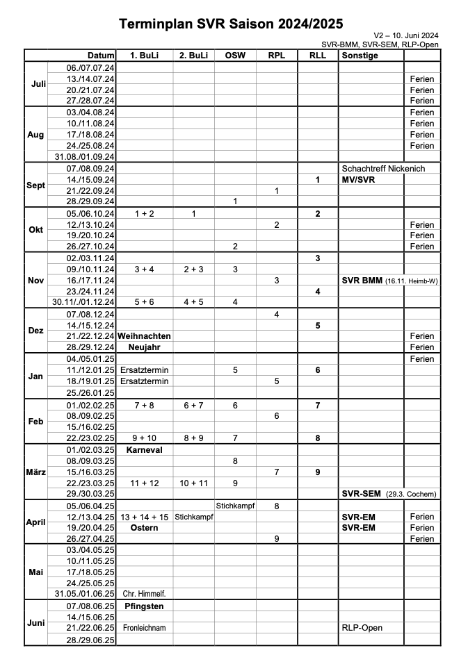 Spielplan 2024